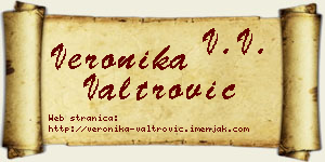 Veronika Valtrović vizit kartica